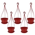 thumbnail image 1 of MasteelfCA 5 Sets Hanging Flower Pots Simple Green Radish Flower Pot Home Plant Pot, 1 of 7