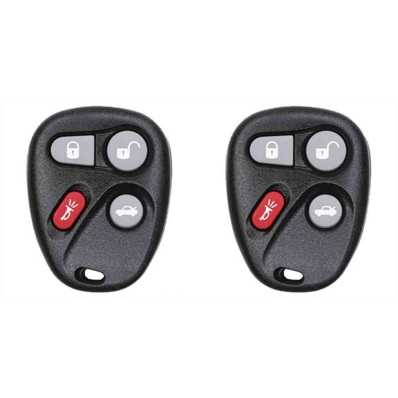 Eye4Techs Car Key Fob Keyless Entry Remote for Cadillac DeVille 2002 FCC KOBLEAR1XT Part Number 25695954 25695955 - 2 Pack