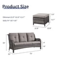thumbnail image 5 of POCASSY 74" Wide Outdoor Wicker Patio Sofa with Cushions, 5 of 8