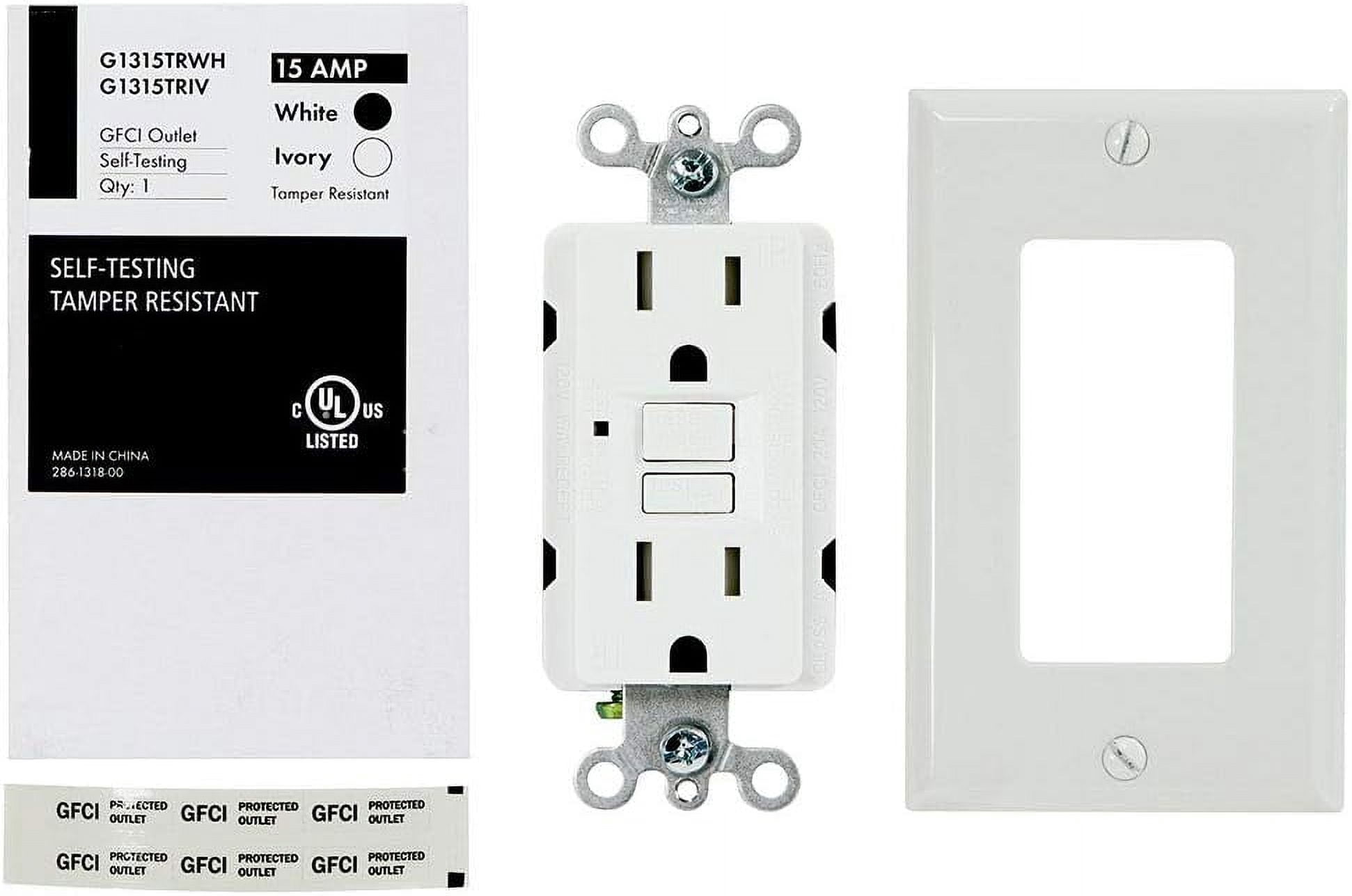 GFCI Outlet, White