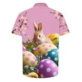 thumbnail image 4 of Feancey Summer Sale Men's Shirts Easter Short Sleeve Hawaiian Shirt Button Down Casual Bunny Eggs Print Bowling Shirt Summer Vacation Beach Shirts Multicolor M, 4 of 5