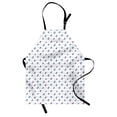 thumbnail image 1 of Ski Pattern Apron, Snowboarder Men and Women Funny Cartoonish Style Winter Sports Art, Unisex Kitchen Bib with Adjustable Neck for Cooking Gardening, Adult Size, Blue Vermilion White, by Ambesonne, 1 of 4
