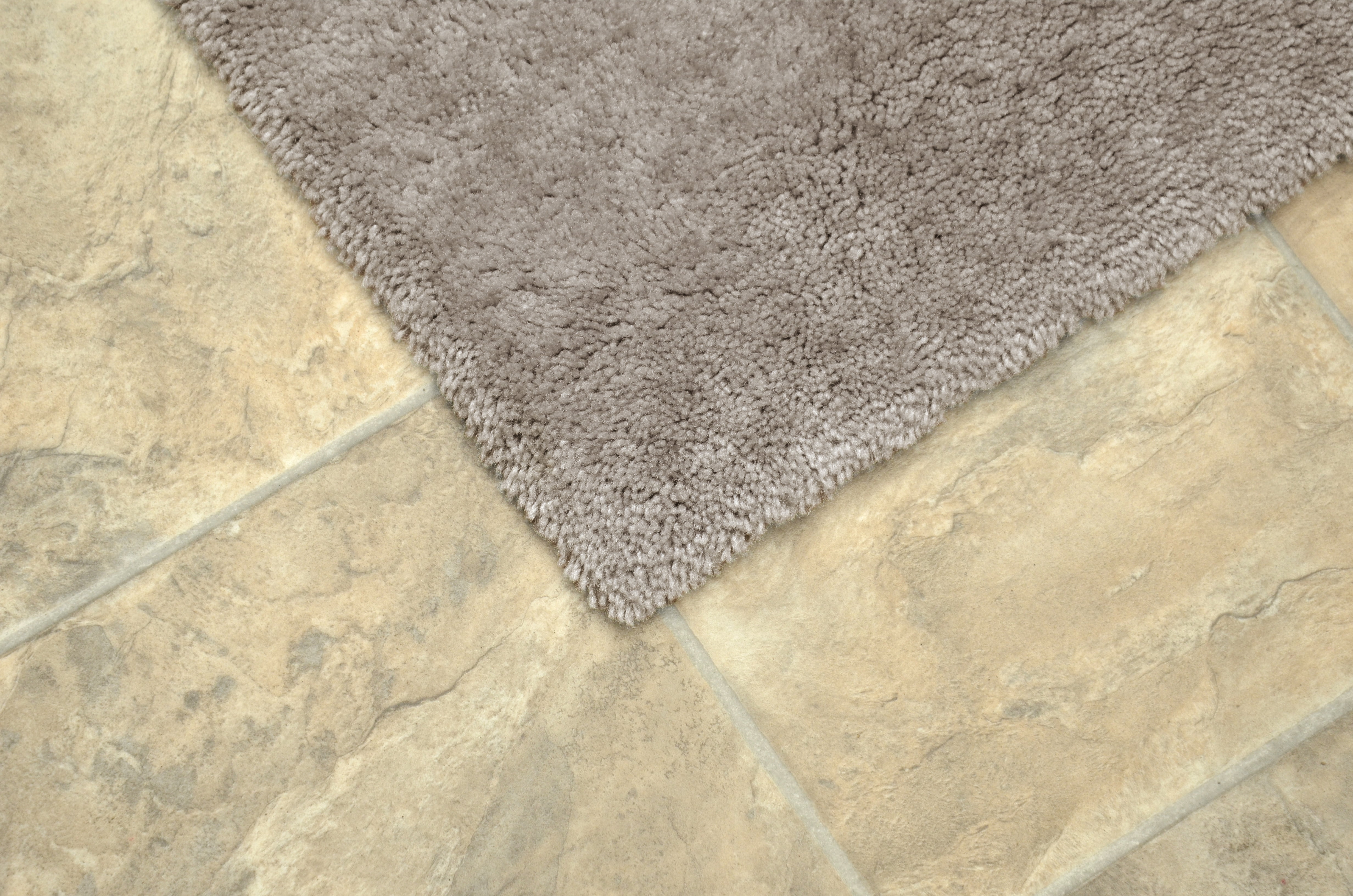 Garland Rug Room Size Washable Nylon Taupe Bathroom Carpet, 5' x 6'