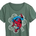 thumbnail image 3 of Marvel Spider-Man - St. Patrick's Day Web Shamrock - Women's Short Sleeve Graphic T-Shirt, 3 of 5