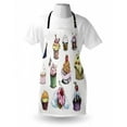 thumbnail image 4 of Dessert Apron, Yummy Cupcake Medley with Sprinkled Frosting and Cherry on Top Sketchy Illustration, Unisex Kitchen Bib with Adjustable Neck for Cooking Gardening, Adult Size, Multicolor, by Ambesonne, 4 of 4