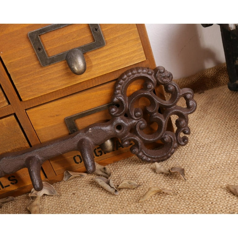Cast Iron Key Shape Key Holder Coat Hanger Wall Hooks Vintage