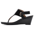 thumbnail image 4 of WHITE MOUNTAIN Sandale Compensée pour Femme, Noir/verni/lisse, 10 m, 4 of 6