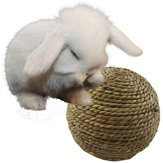 Chewable Natural Pet Grass Ball For Small Rodent Cat Teeth Cleaning Toy