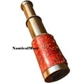 thumbnail image 5 of Nautical Brass Spyglass Telescope with Box, Brass Pirate Telescope, Spyglass Collapsible Monocular Decorative Telescope with Glass Optics for Kids Travellers Adventure Enthusiasts Collectible 6'', 5 of 6