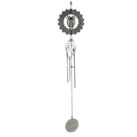 

iOPQO Wind Chimes New Home Decoration Creative Personality DIY Rotating Wind Chime Pendant rotating wind chime pendant owl style B