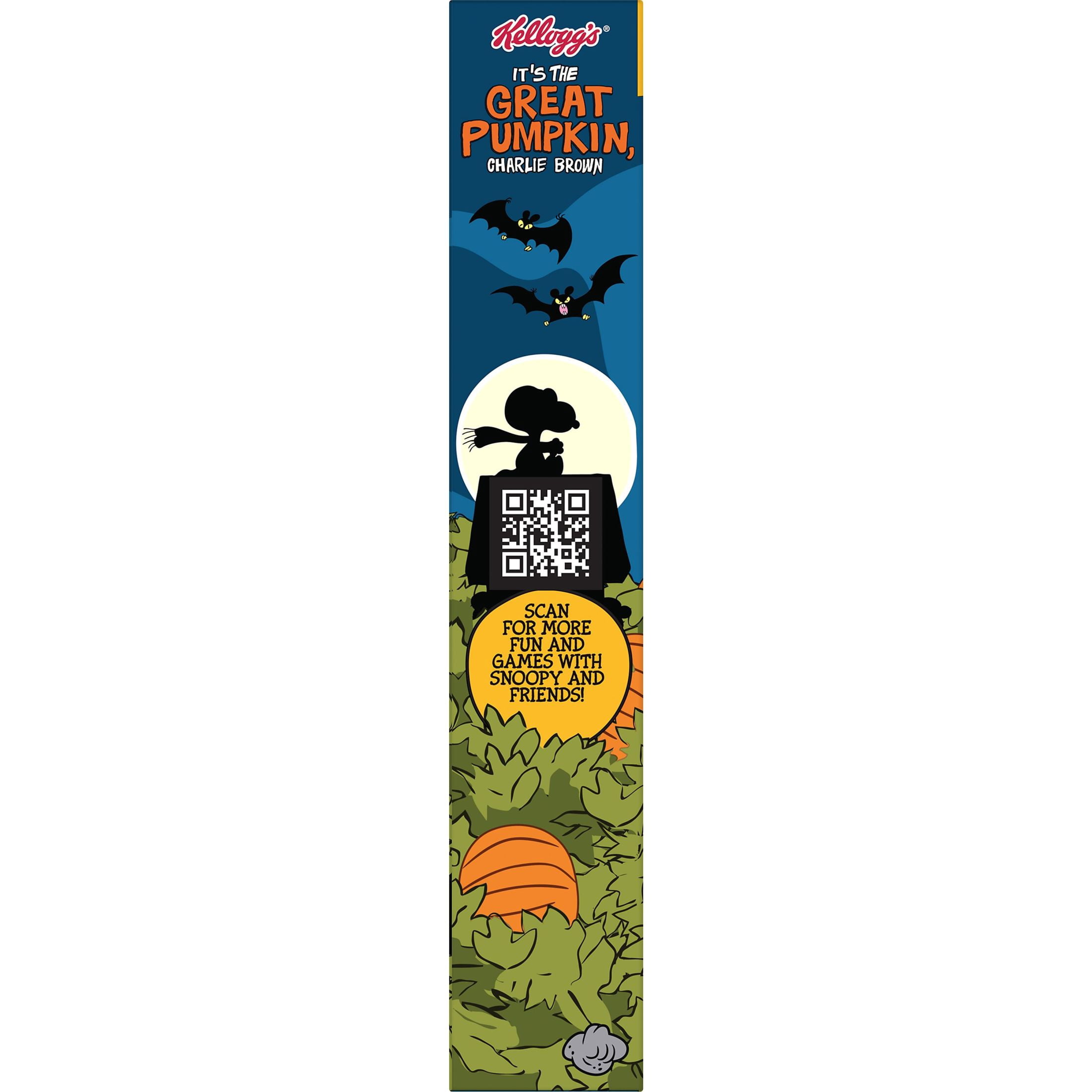 Kellogg's Charlie Brown Cold Breakfast Cereal, Halloween Cereal, Family Breakfast, Family Size, Vanilla Flavored, 12.7oz Box (1 Box)