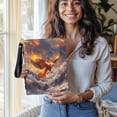 thumbnail image 4 of Kuiaobaty Eagle Fire Cloud Print Faux Leather Bible Cover for Men Women, Large Capacity Bible Book Cover Church Bag Carrying Case with Detachable Wrist Strap and Handle, Size XL, 4 of 7