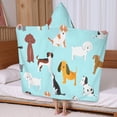thumbnail image 5 of Cartoon Dog Hooded Bath Towel，60"x35" for Ages 3 To 12 Kids, Quick Dry Lightweight Soft Microfiber Hood Beach Towel Cover Up for Kids, 5 of 7