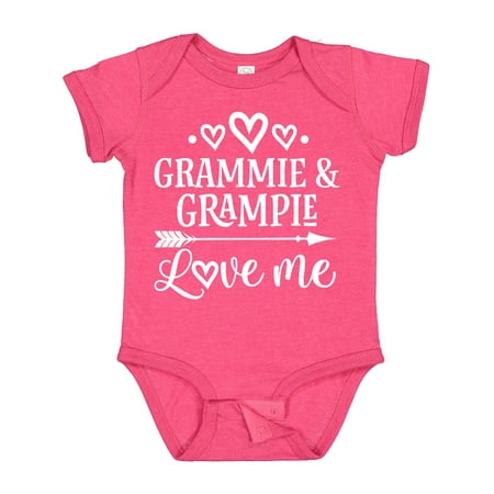 

Inktastic Grammie and Grampie Love Me Gift Baby Boy or Baby Girl Bodysuit