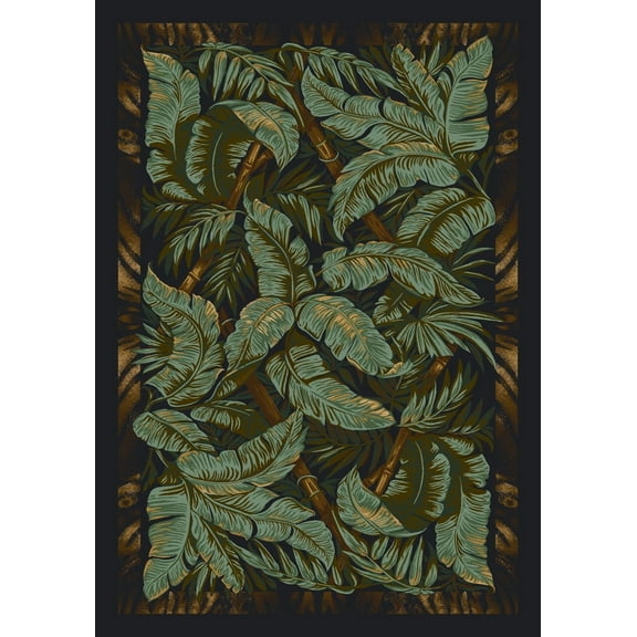 Milliken Signature Area Rug JUNGLE FEVER EBONY Jungle Fever 12110 Deep Brush 5' 4" x 7' 8" Rectangle