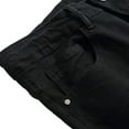 thumbnail image 2 of SWSMCLT Men's Ripped Jeans Polyester Summer Pants Slim Fit Trousers Stretch Mid Rise Western Denim Comfy 45 Black 36, 2 of 4