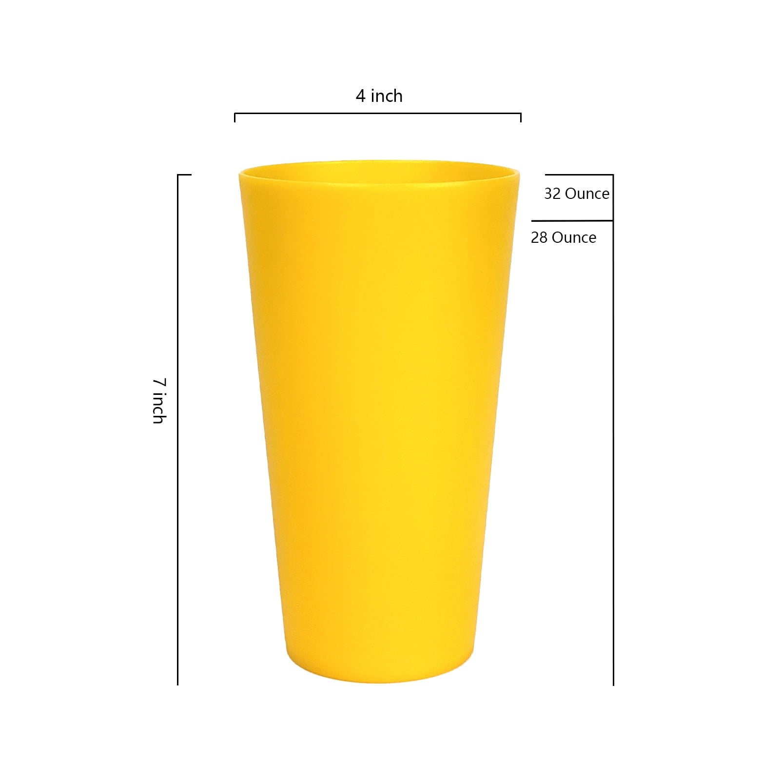 Yalin 32-Ounce Plastic Tumblers, Unbreakable Drinking Glasses, BPA-Free,  Dishwasher Safe, Set of 12 - Walmart.com