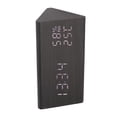 thumbnail image 4 of Reloj despertador digital brillo regulable temperatura humedad pantalla negro madera Bling Bling, 4 of 12
