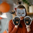 thumbnail image 6 of JoyMoreHome Halloween Faux Fox Cosplay Costume Set, Plush Mask Fluffy Paw Gloves Plush Tail Halloween Cosplay Party Supplies, 6 of 6