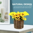 thumbnail image 4 of MasteelfCA Wood Flower Container Rustic Bark Design Planter Flower Storage Pot Party Home Decor, 4 of 8