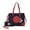 Navy Red, variant on MKF Collection Louise Women Tote Bag & Wallet, Vegan leather for Daily, Travel Work, and School Handbag Set by Mia K. - Charcoal Light Gray