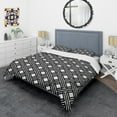 thumbnail image 3 of Designart Ensemble de Housse de Couette Mi-Siècle'monochrome Geometric Pattern II', 3 of 4