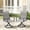Grey, variant on VOXBIN Outdoor Dining Chairs Set of 6, All Weather Patio Swivel Chairs with Metal Rocking Frame for Lawn Garden Backyard Deck,Blue