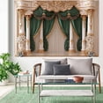thumbnail image 4 of Luxurious Baroque Style Party Backdrop Elegant Green Golden Curtain Decorations for Weddings Photography Background Baroque Style Banner Wedding Bridal Party Photo Booth Props, 4 of 6