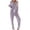 Purple, variant on Tnhcen Women's Long Sleeve Pajama Sets Button Down Sleepwear V Neck Nightwear Soft Lounge Sets M-3XL