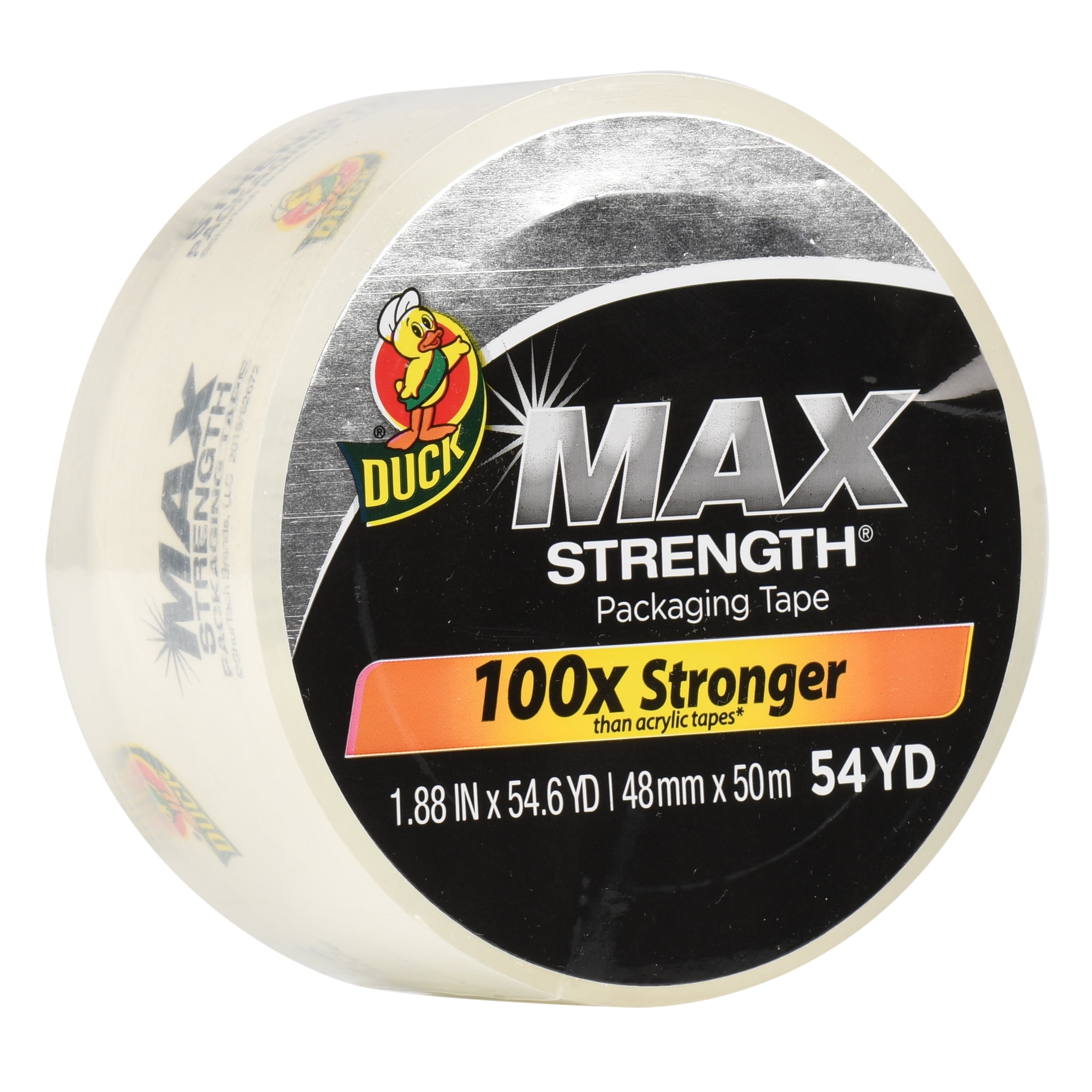 Duck MAX Strength Packing Tape, 1.88 in. x 54.6 yd., Clear, 1Count