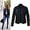 Blue, variant on Chic Babe Bomber Jacket In Quilted Satin