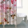 thumbnail image 4 of Pioneer Flower Floral Print Pattern Shower Curtain 72"x84" ,Bathroom Decorative Shower Curtains Set with 12 Hooks,Modern Waterproof Washable Shower Curtain, 4 of 6