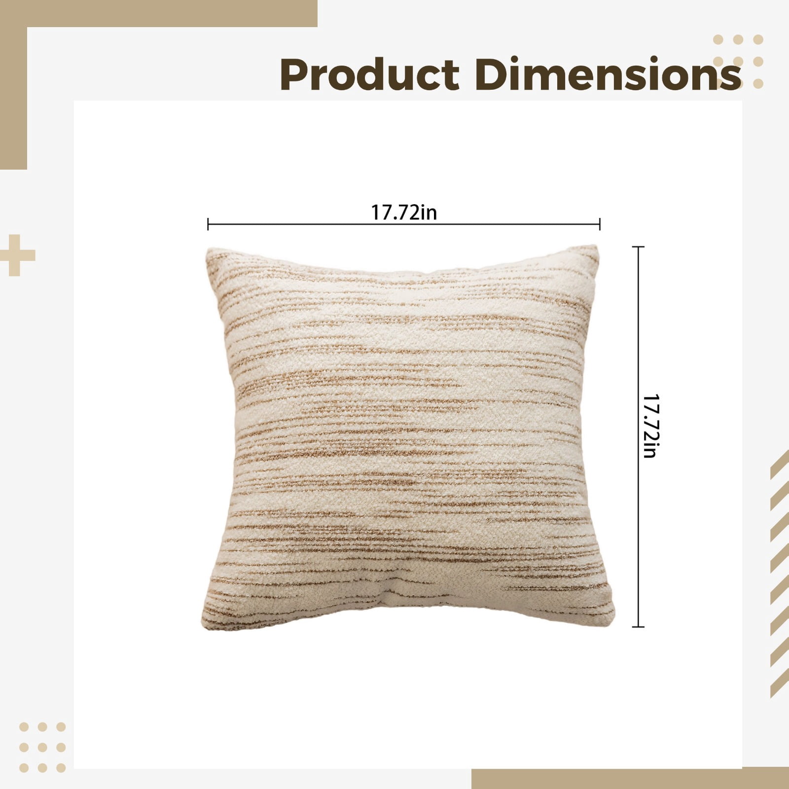 2 Pack Boucle Pillow Covers 18x18 Inch, Light Taupe Throw Pillow Covers Set - Modern Minimalist Sofa Cushion Covers for Living Room, Bedroom