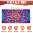 thumbnail image 2 of Desk Mat, Colorful Mandala Flowers Desk Pad, Mandala Flower Large Gaming Mouse Pad for Desk, 31.5"x15.7" Extended Big Computer Keyboard Mouse Pad with Non-Slip Base and Stitched Edge, 2 of 6
