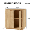 thumbnail image 4 of Tcbosik Modern Buffet Cabinet with Storage, 31.5 inch Sideboard Cabinet with 2 Doors, Coffee Bar Cabinet with Adjustable Shelf, Accent Cabinet for Dining Room, Living Room, Easy Assembly, Oak, 4 of 9