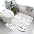 thumbnail image 3 of Bathroom Rugs Sets 3 Piece - formula Math design Absorbent Non Slip Bath Mats, U-Shape Toilet Lid Cover, Contour Mat, Soft Washable Shower Mats Bath Rug Mat for Bathroom Tub Toilet, 3 of 7