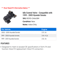 thumbnail image 2 of Idle Control Valve - Compatible with 1999 - 2005 Hyundai Sonata 2000 2001 2002 2003 2004, 2 of 2