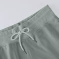 thumbnail image 5 of Bibifish Womens Pants Black Drawstring Waist Soft Loose Wide-Leg Pants Fit Casual Daily Errands Weekend Relaxing Pants With Side Pocket, 5 of 7