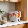 thumbnail image 4 of Toaster Cover 2 Slice, Tulip Flowers Dustproof Bakeware Oven Protector with Top Hook, Orange Purple Pastrol Floral Spring Waterproof Small Kitchen Appliance Toasters Dust Cover, 12"x7.5"x8", 4 of 9