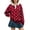 Red #25, variant on Long Sleeve Shirts for Women Striped Oversized Collar Y2k Polo Shirt Casual Loose Streetwear Rugby Tshirts