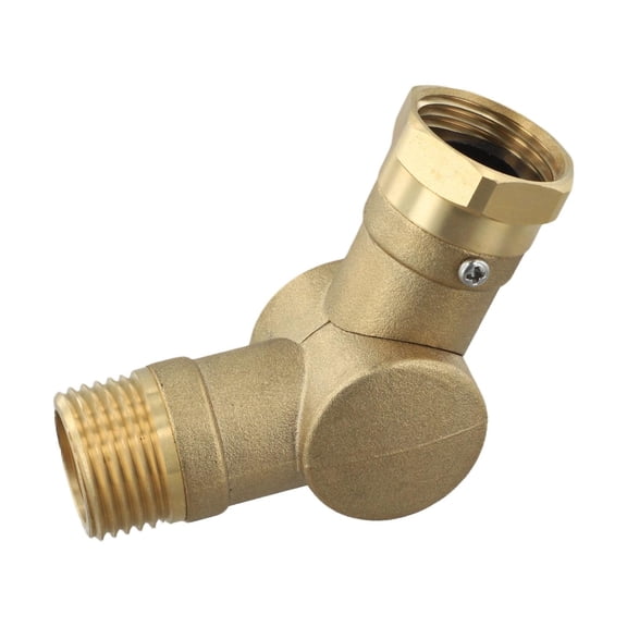 Adjustable 180°/360° Brass Swivel Connector Avoids Kinking For Garden Hoses