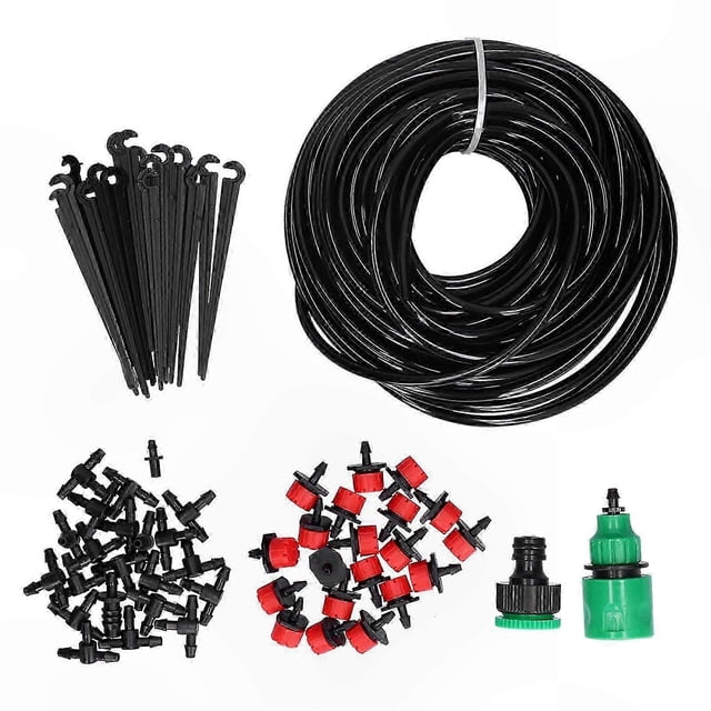 4/7 Hose 20M Garden Irrigation Kit with Adjustable Dripper for Home Flowerpot Use