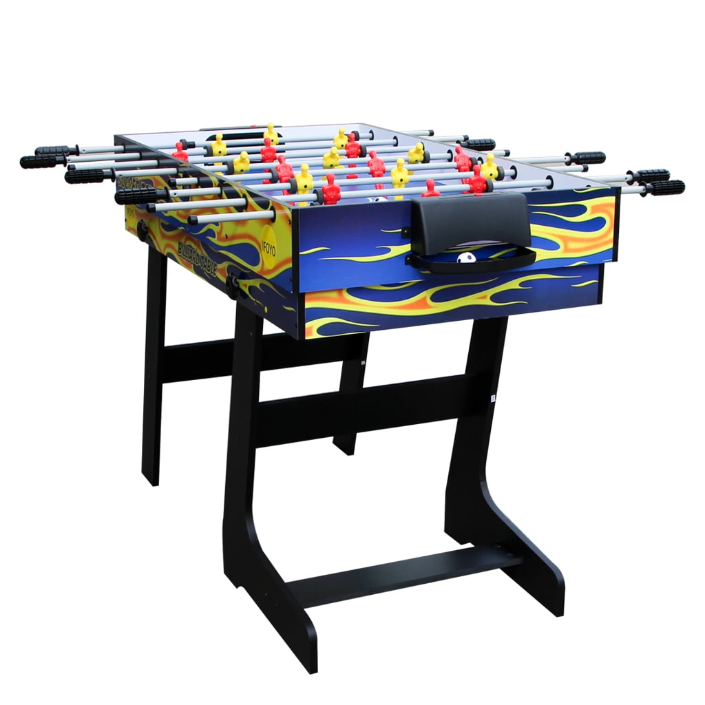 vocheer 4 in 1 Combo Game Table, Hockey Foosball Pool Table Tennis, 4ft,  Blue