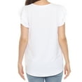 thumbnail image 3 of White Mark Ruffle Sleeve Solid Top (Women's), 3 of 6