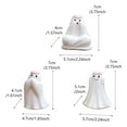 thumbnail image 3 of 3PCS Halloween Resin Ghost Figurines Set – See No Evil, Hear No Evil, Speak No Evil Ghost Statues for Spooky Halloween Decorations, Mini Ghost Ornaments for Home, Office, Shelf & Haunted House Décor, 3 of 7