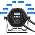 thumbnail image 6 of Stage Par Light IP65 Waterproof RGBW Outdoor 14 LED DJ Lighting DMX Control Upligting Party Wash Light Strobe Effect DJ Light for Night Club Disco Club Wedding Bar, 6 of 7