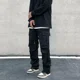 thumbnail image 5 of Pantalones elásticos para hombre, pantalones cargo rectos casuales para hombre, pantalones holgados estilo emo, pantalones largos de alta calidad de estilo coreano más baratos, moda de lujo, 5 of 5