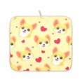 thumbnail image 2 of Cute Corgi Love Pattern Drying Dish Mat Quick Drying Absorbent Soft Durable for Kitchen 18" x 24", 2 of 10
