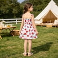 thumbnail image 6 of Tdoqot Toddler Flower Girls Dress- Midi Dreess Crewneck Cute Sleeveless Summer Casual Dresses Red Size 4T, 6 of 6