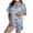 short sets 112#Blue, variant on WAYUTE 2 Piece Sets for Women Short Sleeve Stpried V Neck Button Down Shirts and Shorts Set Comfortable Home Outfit Loungewear Sets